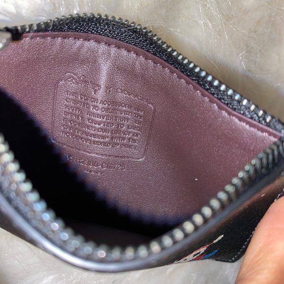 Disney X Coach Zip Card Case With Holiday Print - Picture 6 of 7